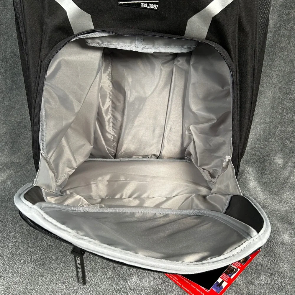 Rawlings Legion Baseball Softball Backpack Black 45L Bat Sleeves Shoe Pocket NEW